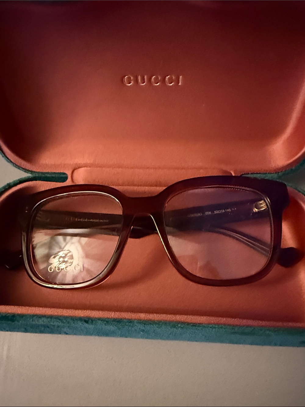 Gucci Women's Square Optical Glasses in Brown
